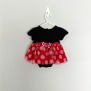 Disney Minnie Mouse Baby Dress for Kids - Black and Red